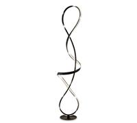 Lampadaire LED Lampadaire lampe de salon cristaux lampe design, noir mat, 36W 1810lm blanc neutre, l x h 20 x 132,5 cm