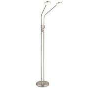 Lampadaire LED Lampadaire lampe de salon Touchdimmer argenté métal H 172 cm