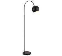 Lampadaire LED Lampadaire plafonnier chambre à coucher noir , métal, 1x E27 7 watts 630 lm blanc chaud, LxlxH 46x25x150 cm