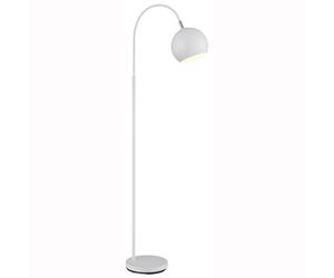 Lampadaire LED Lampe de bureau sur pied Métal blanc Interrupteur à pédale E27 H 150 cm