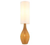 Lampadaire LED, lampe de chambre, interrupteur au pied, métal marron, H 125 cm