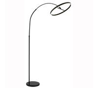 Lampadaire LED lampe de lecture métal noir mat dimmable fonction mémoire H 203 cm