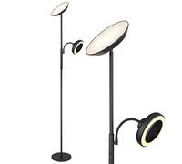 Lampadaire LED Lampes de salon à intensité variable Noir Métal H 178 cm