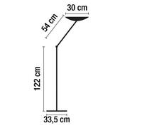 Lampadaire Led Météor blanc/hêtre - Aluminor - 36W