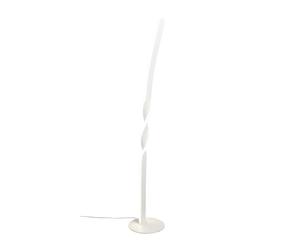 Lampadaire LED moderne blanc spiralé GINKO 19W 4000K 2100 lm avec interrupteur au pied