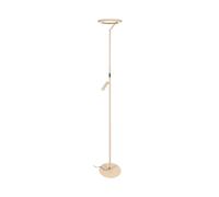 Lampadaire LED moderne taupe Lucide CELESTE 21W avec liseuse et variateur tactile