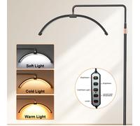Lampadaire LED pour embellir le regard, 36 W, 252 LED, température de couleur double réglable 3000K-6000K, 10 niveaux de luminosité.