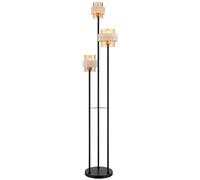 Lampadaire LED pour salon avec interrupteur au pied, 3 sources lumineuses, noir, H 167 cm