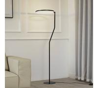 Lampadaire LED Rayon Lindby, noir, Salon / Salle à manger, Métal, Moderne, Lampadaire LED