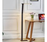 Lampadaire LED Salome Lucande, dimmable, noir, Bureau, Aluminium, Moderne, Lampadaire LED