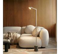 Lampadaire LED Steve Lucande, dimmable, gris, Salon / Salle à manger, Métal, Moderne, Lampadaire LED