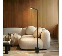 Lampadaire LED Steve Lucande, dimmable, noir, Salon / Salle à manger, Métal, Moderne, Lampadaire LED