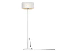 Lampadaire loft blanc abat-jour or E27 15W Luminex