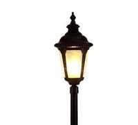 Lampadaire Lumières Creative E27 Tête Unique En Alliage D'aluminium Réverbère Européen Classique Rétro Pelouse Lanterne Abat-Jour En Verre Éclairage De Jardin Paysage Villa Hôtel Cour Allée