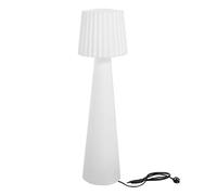 Lampadaire lumineux design filaire abat-jour ondulé pour extérieur éclairage puissant LED blanc LADY H110cm culot E27