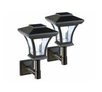 Lunartec 2 lampadaires LED solaires pour fixation murale
