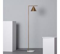 Lampadaire Marbre Et Métal Tinos Doré