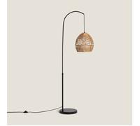 TechBrey Lampadaire Métal et Papier Tressé Beyawo Naturel Naturel G
