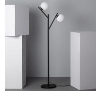 Lampadaire Métal Et Verre Balts Noir