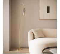 Ledkia Lampadaire métal et verre Baudelaire - Rose