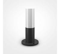 Lampadaire, métal, IP54, noir, 1x douille E27, H 30cm