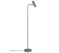 Lampadaire moderne Lampadaire avec spot orientable Lampe de salon design argent, spot de lecture, nickel mat, LED 5 watt 400lm blanc chaud, H 151 cm