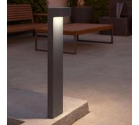 Lampadaire Moderne Sirio Aluminium Gris 2 Lumières 3W 3000K Lumière Chaude H60Cm