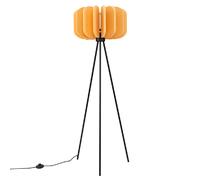 Lampadaire moderne trépied feutre jaune E27 Sollux