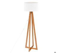 Atmosphera – Lampadaire Molu – bois et abat-jour blanc H140 cm
