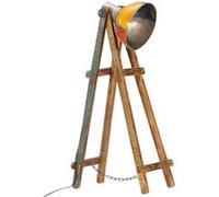 Lampadaire multicolore E27 bois massif de manguier Multicolore