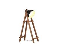 vidaXL Lampadaire Noir E27 Bois de manguier massif Noir