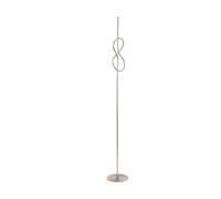Lampadaire NOVAFELTRIA LED 13W en acier et aluminium nickel mat 220x220x1600mm