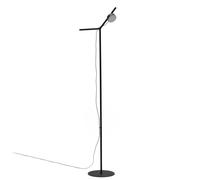 Lampadaire Orey en métal noir avec spot multiposition