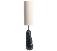 Lampadaire Organique en Céramique avec Abat-Jour Ajustable en Tissu Noir Selb