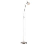 lampadaire orientable Lampadaire d'angle LED Lampadaire LED moderne, verre métal, interrupteur à bascule flexo, LED 5W 320Lm blanc chaud, DxH 49x145 cm