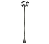 Lampadaire parc 280 cm 3xE27 noir IP23 SU-MA CORDOBA