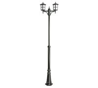Lampadaire parc extérieur 280cm 2xE27 noir IP23 SU-MA