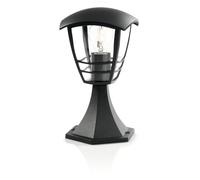 Philips Luminaire Exterieur LED, Borne Exterieur jardin, Noir, Résiste à l'eau IP44, Philips Creek pour éclairage de votre maison, jardin et terrasse (nécessite une ampoule E27 60 Watts, non fournie)