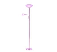 Lampadaire plafonnier lampe de salon lampe de chambre lampadaire, métal verre nickel chrome, LED RGB télécommande dimmable, 1x E24 1x E27, 8,5W 806Lm 3000K blanc chaud, H 178cm