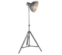 Lampadaire réglable en hauteur, lampadaire spot rétro gris argent, spot mobile, 1x E27, LxPxH 70x70x220 cm