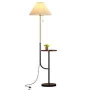 Lampadaire rétro avec plateau réglable en hauteur luminaire canapé décoration latérale lampe haute lampadaires en fer noir or avec base en marbre lampes sur pied d'ambiance pour bureau studio