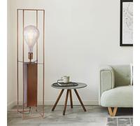 Lampadaire rétro lampadaire salon lampe d'appoint vintage, métal laiton, avec interrupteur à pied, LxPxH 20x20x99 cm