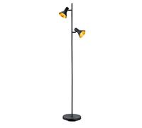 Lampadaire rétro noir projecteur de plafond de salon rotatif dans un ensemble comprenant des ampoules LED