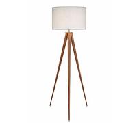 Lampadaire Romanza Trépied Lampe De Sol Sur Pied Abat-jour Blanc VN-L00007-EU