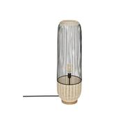 Lampadaire rotin et métal H95 Anea