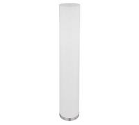 Lampadaire salle à manger lampe colonne moderne 3 flammes lampadaire blanc avec abat-jour en tissu, métal nickel blanc, 3x douilles E27, DxH 19x110 cm