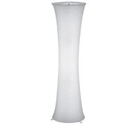 Lampadaire salon lampe colonne moderne 2 flammes lampadaire blanc avec abat-jour tissu, métal blanc, 2x douilles E27, DxH 35x123 cm