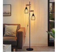 Lampadaire salon - NETTLIFE - 2 flammes E27 - Métal blanc - Hauteur 152 cm - Style Scandinave/Moderne