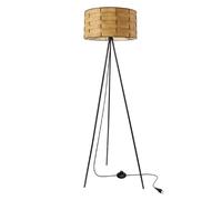 Lampadaire scandinave noir abat-jour pin E27 Candellux