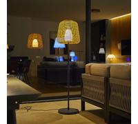 Lumisky Lampadaire filaire design poly rotin pour extérieur LED blanc TALL BOHEME H150cm culot E27